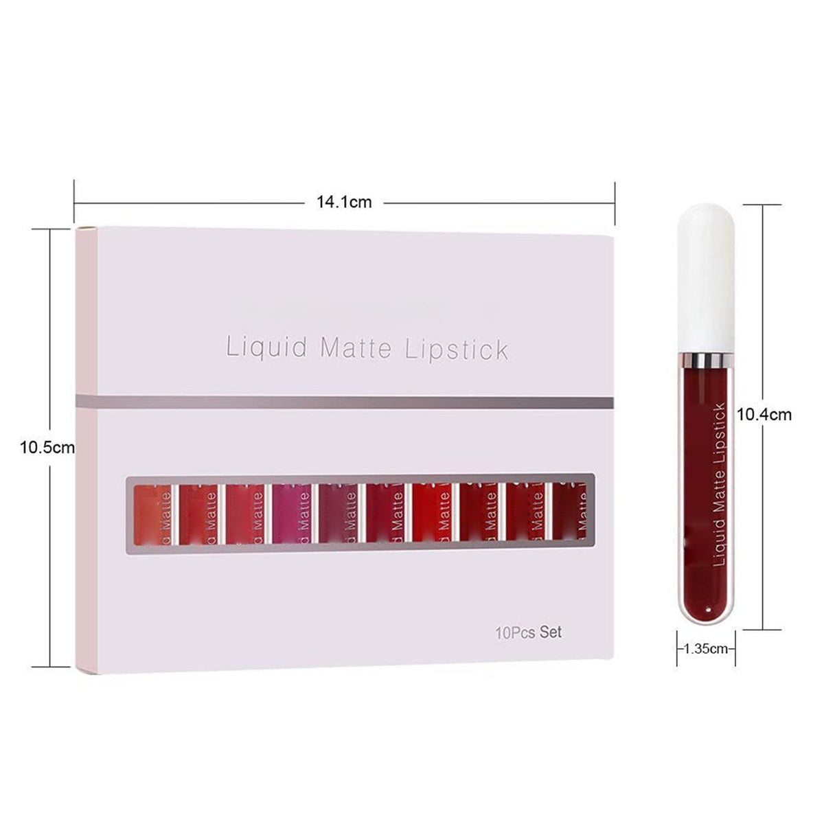 💜10Pcs Matte Waterproof Long Lasting Lip Gloss