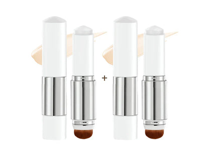 Color-Changing Foundation Stick with Collagen Capsules - Dual-Ended with Detachable Brush