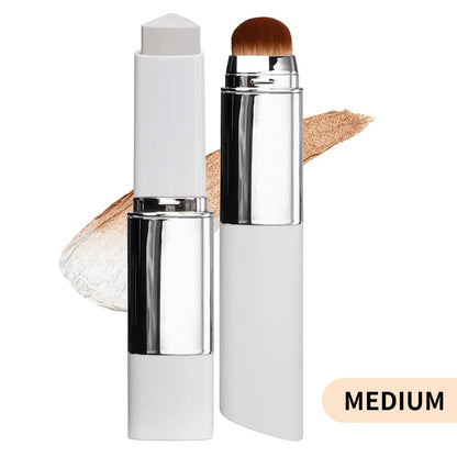 Color-Changing Foundation Stick with Collagen Capsules - Dual-Ended with Detachable Brush