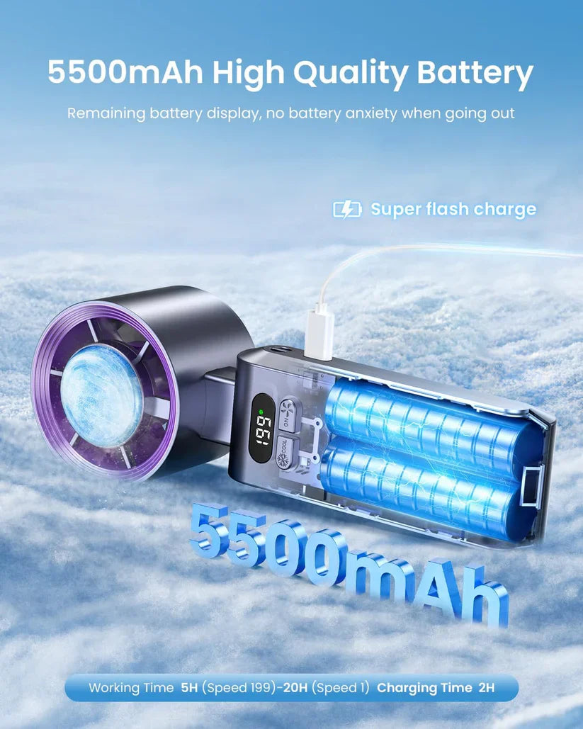 Ultra-High Speed 199-Level Turbo Portable Fan