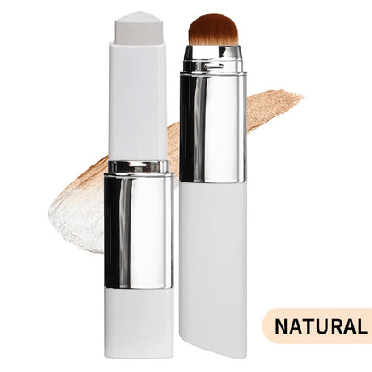 Color-Changing Foundation Stick with Collagen Capsules - Dual-Ended with Detachable Brush