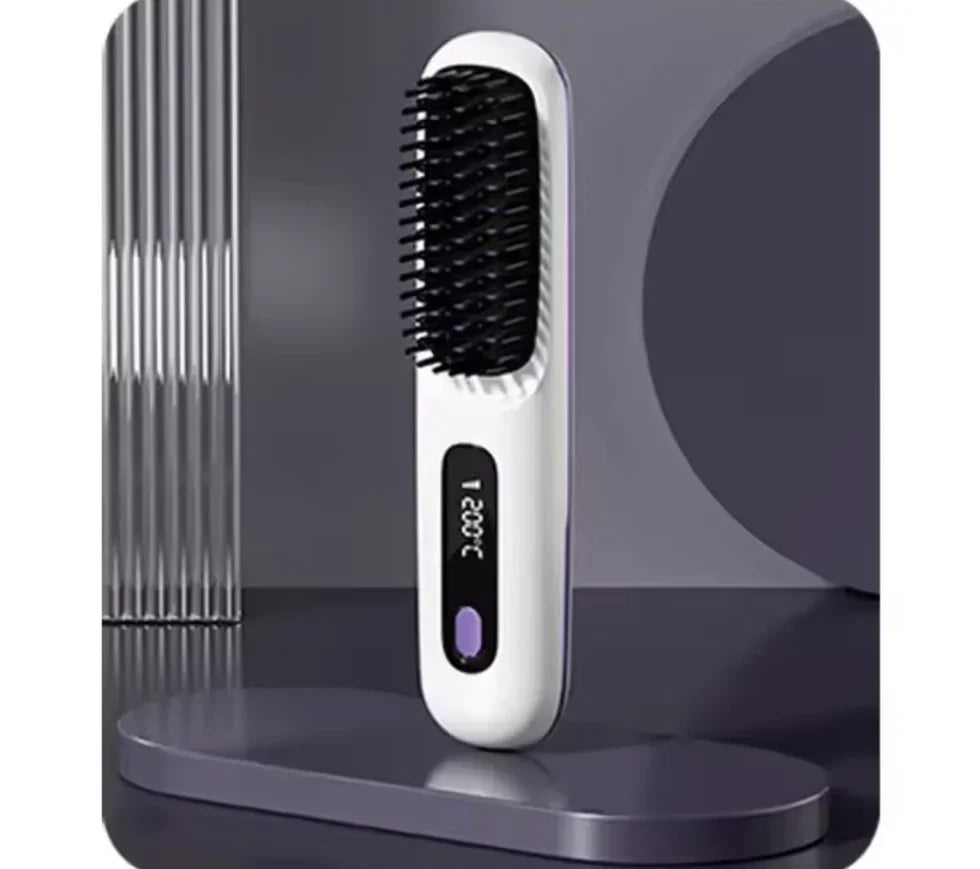 ✨Lisseur Portable Sans Fil Lissage rapide pour cheveux secs, portable et sûr pour retouches quotidiennes