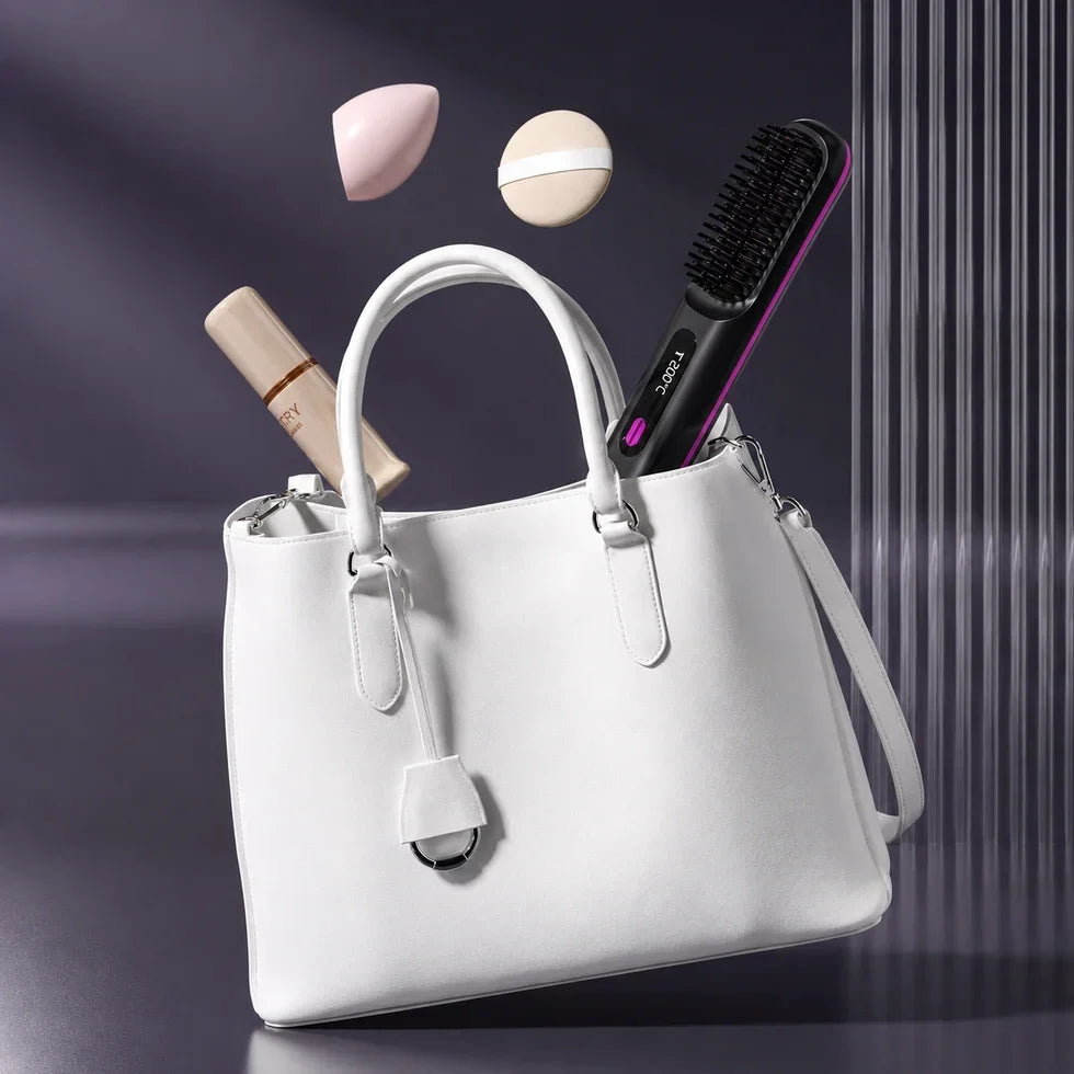 ✨Lisseur Portable Sans Fil Lissage rapide pour cheveux secs, portable et sûr pour retouches quotidiennes