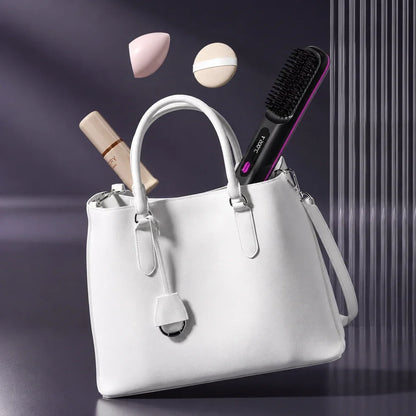 ✨Lisseur Portable Sans Fil Lissage rapide pour cheveux secs, portable et sûr pour retouches quotidiennes